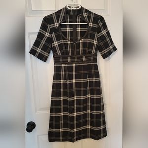 Plaid Short Sleeve Dress